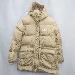 ◇ ⊇ adidas アディダス 袖ジップあり 長袖 ダウンジャケット サイズS ベージュ レディース メンズ E  【1502180028687】