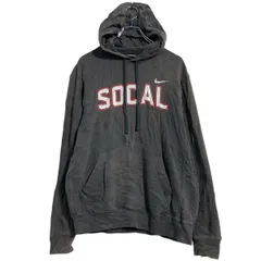 NIKE プリントスウェット パーカー S チャコールグレー ナイキ スポーツ プルオーバー 裏起毛 古着卸 アメリカ仕入 a703-5167