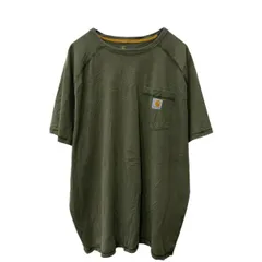 Carhartt 半袖 ポケットTシャツ XL～ オリーブ ビッグサイズ カーハート ロゴ 古着卸 アメリカ仕入 a704-6029