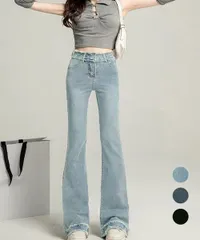 フリンジ フレアパンツ デニムパンツ_2