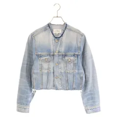 Martin Margiela (マルタンマルジェラ) 23SS COLLARLESS CROPPED JACKET カラーレスデニムジャケット インディゴ SIIAM0006 S30561のサムネイル