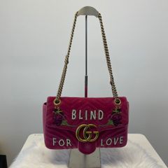 GUCCI（グッチ）チェーンショルダー レディース ベロア ピンク【中古】