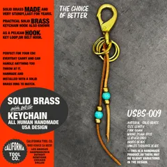 アメカジ アメリカ USA ビンテージ 真鍮 ブラス フック キーチェーン ウォレットチェーン パーツ バイカー ; USBS-009