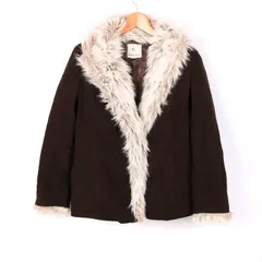 クミキョク ムートンジャケット ファー付き 中綿 アウター レディース 3サイズ ブラウン 組曲 【中古】