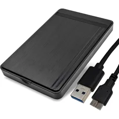 【整備済み品】外付けハードディスク 大容量 ポータブルHDD USB3.0 ケース ブラック 外付けHDD (USB3.0 / HDD750GB)