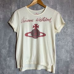 ヴィヴィアンウエストウッドレッドレーベル 半そでTシャツ オーブ ロゴプリント 白 Mサイズ相当★お値段交渉を受け付けます。