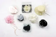 コサージュ 8点セット 帽子 フラワーモチーフ セレモニー ブローチ アクセサリー まとめて まとめ売り 大量 レディース 【中古】