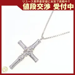 グッチ ネックレス バンブークロス SV 中古 メンズ