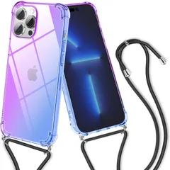【数量限定】ケース ケース グラデーション色 耐衝撃 シリコン 軽量 落下防止 薄型 指紋防止 TPU 縄掛け 防塵一体型 縄掛けケース 斜めかけ 人気 肩掛け 携帯カバーアイフォン スマホケース Pro 14 14 14 Pro Pro カバー クリアiPh