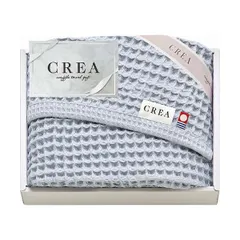 CREA×今治ワッフルソフト バスタオル ブルー 57×120cm B1115637