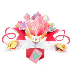 セカンドネイチャー SECOND NATURE ポップアップカード グリーティングカード ラブハートスイーツ POP218 BIG HUG ビッグハグ 3D メッセージカード イベント