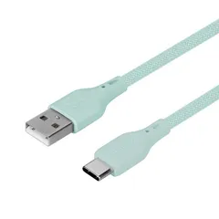 【 新品 未開封 】 OWLTECH USB Type-A to USB Type-C シリコンケーブル 超やわらかで断線に強い 耐屈曲3万回以上 急速充電3A/データ転送 アイスミントブルー OWL-CBSRCA15-IB 未使用 送料無料