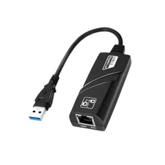 有線LANアダプターUSB3.0RJ45ギガビットイーサネットアダプターUSBLANアダプターUSBToRJ451000/100/10Mbps高速有線互換WindowsMacOSLinuxなどブラック