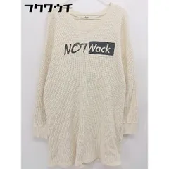 ◇ Another Edition ロゴ プリント 長袖 ミニ ワンピース アイボリー ブラック レディース 【中古】 【1104280007298】