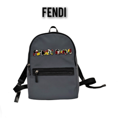 フェンディ FENDI リュックサック バックパック ナイロン レザー グレー ブラック 8BZ025-55S