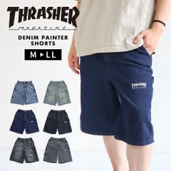 【新品】 スラッシャー ショートパンツ メンズ ハーフパンツ 半ズボン 短パン 5分丈 ひざ丈 ウエストゴム バックル おしゃれ ハンマーループ ツールポケット ボトムス パンツ ズボン ジーンズ デニム生地 ベージュ パープル カーキ