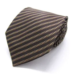 エスティーデュポン ブランド ネクタイ ストライプ柄 シルク 日本製 PO メンズ ブラウン S.T. Dupont 【中古】のサムネイル