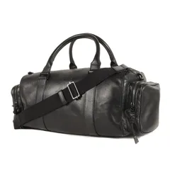 Dior HOMME ディオールオム バッグ | 00s 2WAY レザー ショルダー ドラム ボストン トート バッグ (03-BO-0196) | ブラック 黒 | イタリア製 | ブランド カバン【メンズ】【中古】のサムネイル