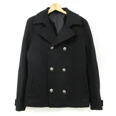 コムコミューン ピーコート アウター メンズ Lサイズ ブラック COMME CA COMMUNE 【中古】