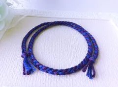 ミサンガ糸のネイビー＆紫のミサンガ　アンクレット