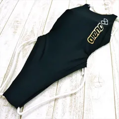 SE2-W95☆arenaアリーナ競泳水着 L 黒 ストライプ オープンバック    レディース 練習用水着 フィットネスジムプール ワンピース■