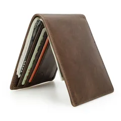 【新着商品】メンズ レディース 財布 薄型 2つ折り カード入れ 折り畳み財布 極薄 二つ折り財布 全粒超薄 serie 財布（COFFEE） Contact's [コンタクトズ]