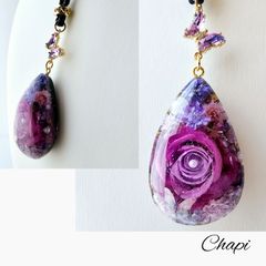 𝒩𝑜.52カラフル薔薇レジンネックレス✩.*˚ - メルカリ