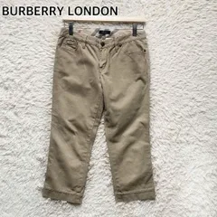 BURBERRY LONDON バーバリーロンドン 三陽商会 クロップドパンツ デニムパンツ チノパン レディース ノバチェック ローライズ ベージュ 38サイズ