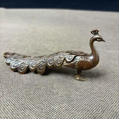 銅器 孔雀 装飾品 工芸品 置物 銅器 孔雀 装飾品 工芸品 置物 - メルカリ
