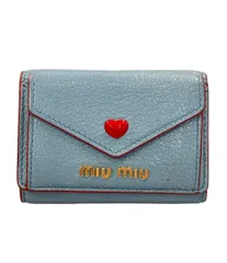 ミュウミュウ 三つ折り財布 MADRAS LOVE レディース MIUMIU