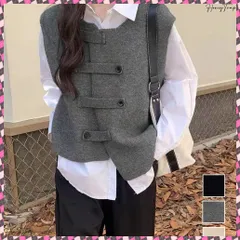 送料無料 ニットベスト前開きノースリーブトップス冬 低身長さん向けレイヤードニットトップス韓国風 レディースニットチョッキ 袖なしニットソー 重ね着セーターアンバランスヘム シンプルニット春秋 体型カバートップス ラウンドネック