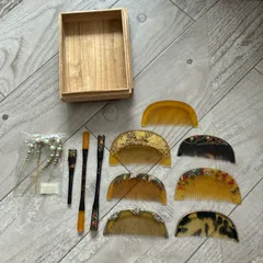 当時物★アンティーク 櫛 簪 かんざし 和装小物セット Uピン ヘアアクセサリー 鼈甲