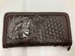 Jeffrey Fulvimari 長財布 レザー 編み込みデザイン - メルカリ