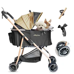 【新着商品】MILA&LOUIS ペットカート 多頭の小型犬&猫 中型犬一匹用 犬 カート - 分離・全体として ワンタッチ 折りたたみ可能 犬 ベビーカー 人気 コンパクト ペットかーと ドッグ バギー 軽量 犬 キャリー 物推 折り畳み ペットキャリーのサムネイル