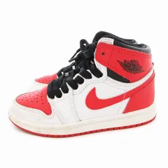 ナイキ NIKE Air Jordan 1 High OG エアジョーダン ハイ ヘリテージ スニーカー キッズ 17.5cm レッド AQ2664-161 /UO