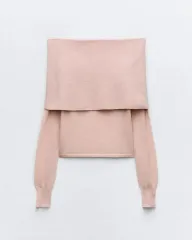 zara ZARA(ザラ) オフショルダー トップス ピンク