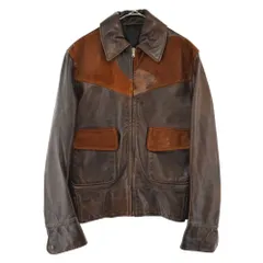 Martin Margiela 10 (マルタンマルジェラ) 06AW ハラコ 切替 ジップアップレザージャケット ブラウン 30 AM018のサムネイル