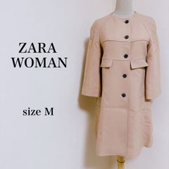 ZARA Morocco サンドベージュ モロカン ワイルドウールミドルコートS 