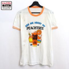 80s vintage プリント リンガーＴシャツ メンズ Sサイズ相当