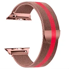 数量限定【Apple Watchメタルストラップバンド】38/40/41mm ピンクゴールド×レッド 上品なカラーで華やかに エレガントなデザイン 女性らしい華やかさ 洗練されたカラーリング 快適な着け心地 高級感のある仕上がり シンプルで上品な印象