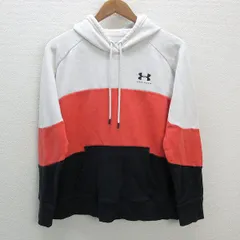 s■アンダーアーマー/UNDER ARMOUR UAライバルフリース カラー ブロック フーディー 1353544【L】LADIES/82【中古】
