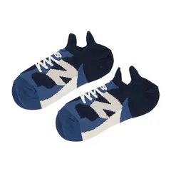 ニューバランス 靴下 メンズ レディース 1足 Newbalance シフテッドソックス 23-29cm  男女兼用 くるぶし丈 スニーカー ソックス フットカバー スニーカー柄 大人用 くつ下 紺 ネイビー/LAS35702-NNY