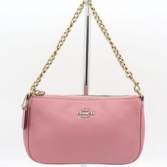 価格改定】 COACH レザー チェーン ポーチ ローズ - メルカリ