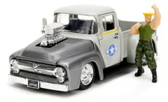 新品 JADA TOYS 1/24 1956 フォード F-100 ストリートファイター/ガイル フィギュア付 完成品ダイキャストミニカー JADA34373 [佐川急便]のサムネイル