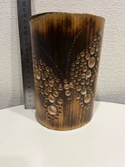 竹あかり　竹燈籠　チョウ 蝶　手作り品　プレゼント、母父の日の贈り物