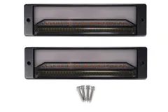 Kanoan LED テール ランプ 流れる ウインカー トレーラー トラック 軽トラ 汎用 12V 24V 兼用 シーケンシャル キャンター エルフ デュトロ アトラス 等 汎用 ライト リア スモール ブレーキ バック (スモーク) [スモーク]