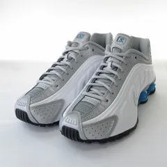 ナイキ NIKE 新品同様 HQ1988-005 ショックス SHOX R4 スニーカー シューズ Blue Lagoon ホワイト シルバー ブルー 26.5cm