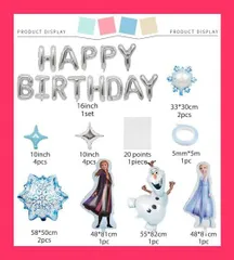 【スタッフおすすめ！】[WUKO] アナと雪の女王 誕生日飾り付け アナと雪 バルーン 風船 バースデーバルーン ハッピー 飾り 子供の日 イベント 女の子 飾りセット お子様の誕生日パーティー ベビーシャワー ケーキカップケーキトッパー