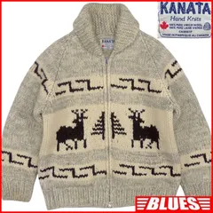 カウチン セーター kanata ニット XL カナダ製 カナタ ハンドニット グレー 鹿柄 カウチンセーターサイズXL一覧←SEULB屋着古← HN2216のサムネイル