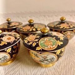 ★有田焼★金彩古伊万里★清右衞門窯★蓋付湯呑み揃★５客セット★湯飲★金襴手★